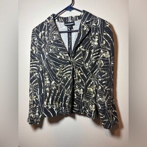 Requirements black and brown print jacket. Size Small